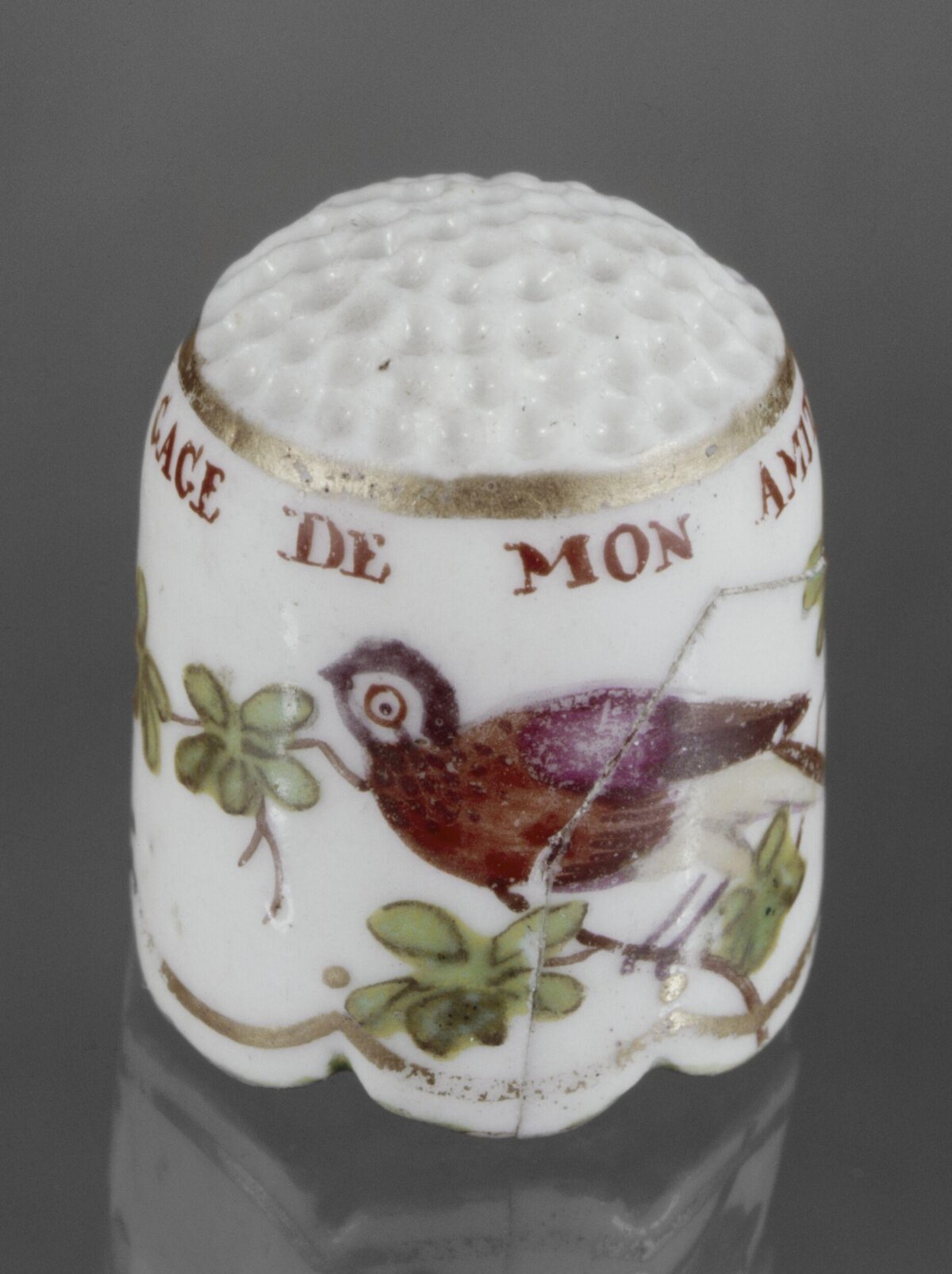 Antique Hand-Painted Porcelain Thimble
