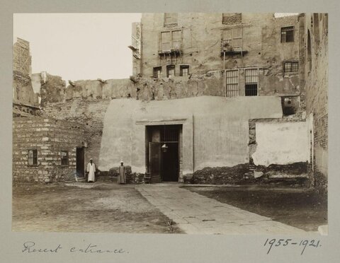Vintage Photo of Historic Building Entrance
