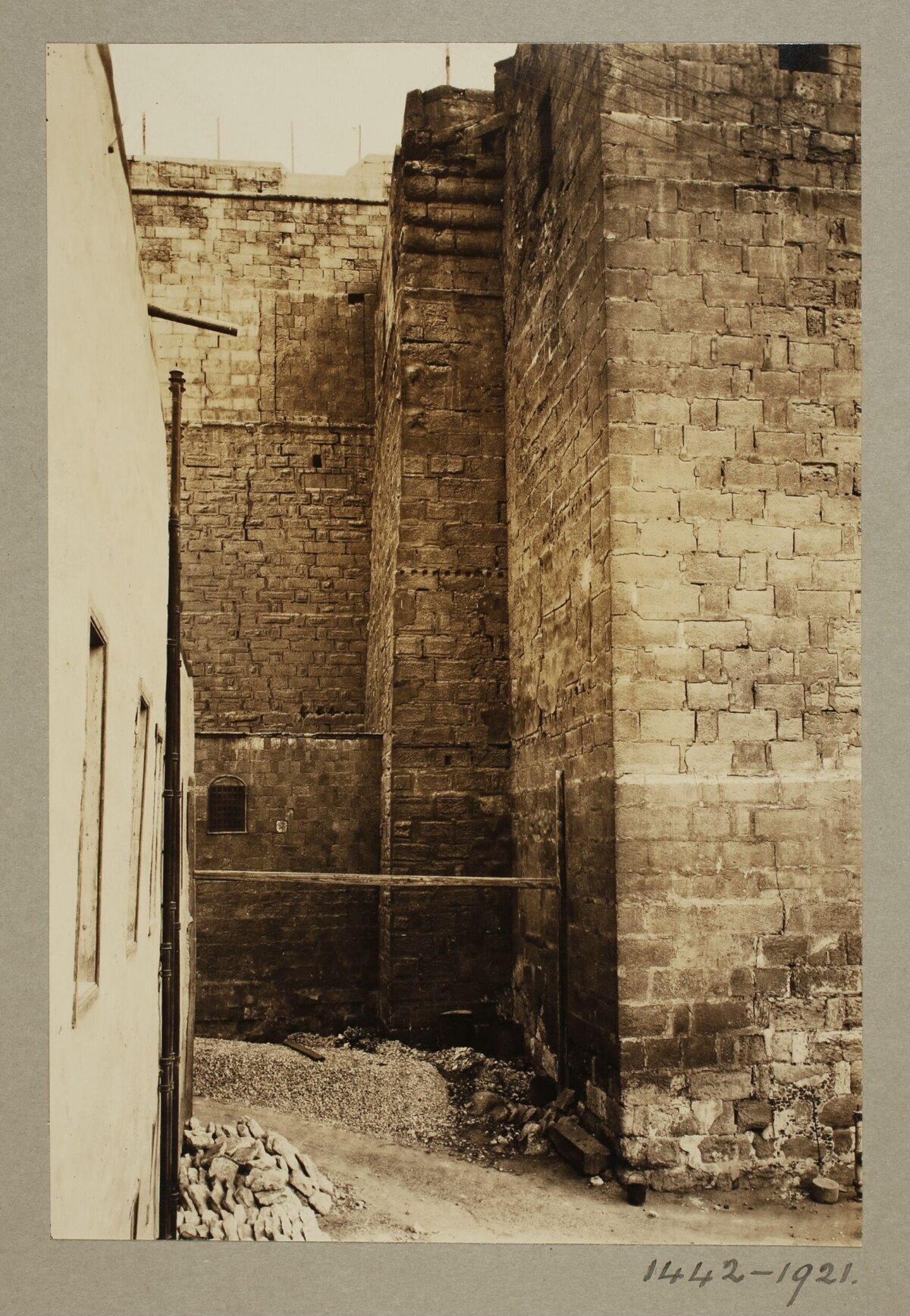 Vintage Photo of Stone Fortress Walls