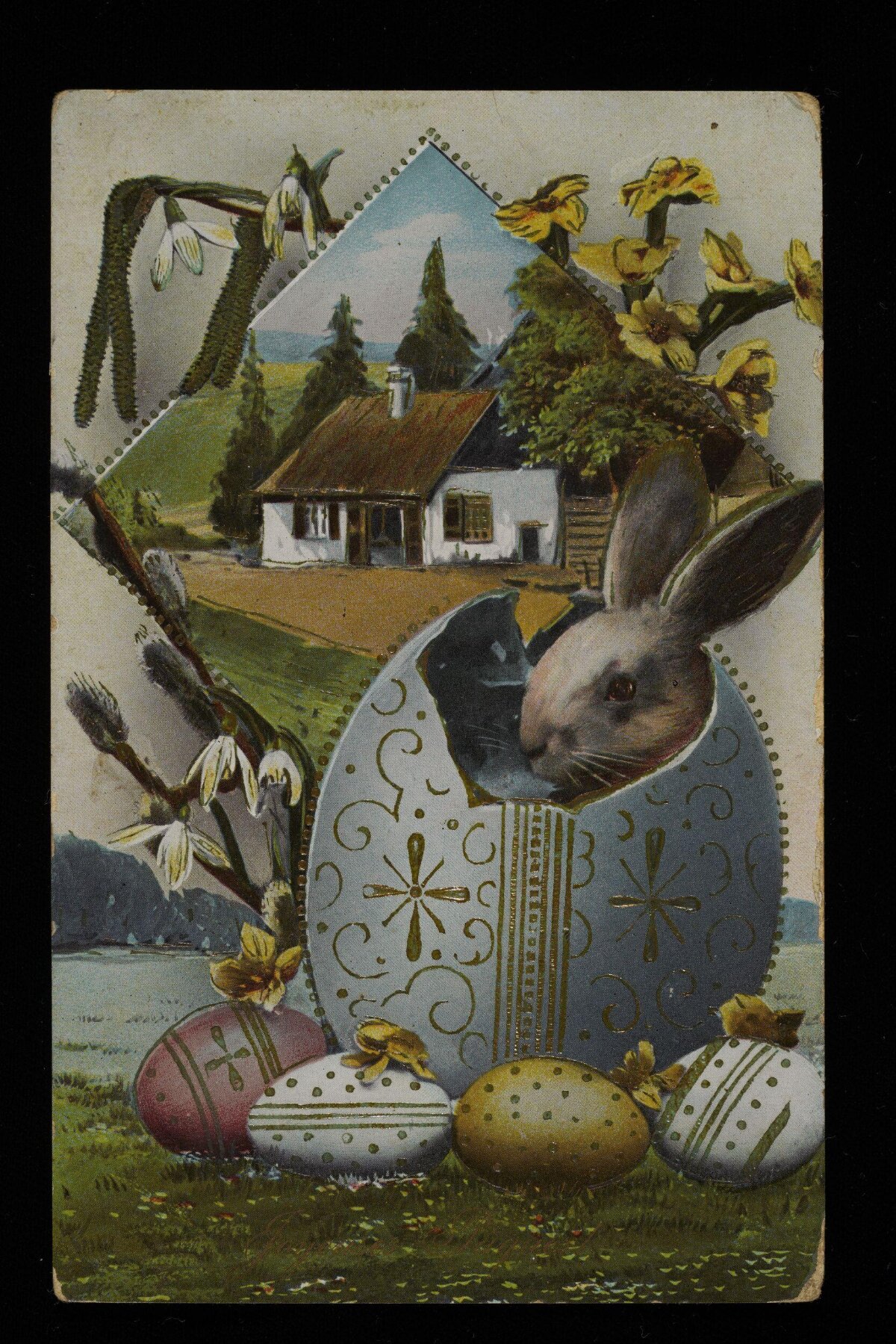 Vintage Easter Greeting Postcard