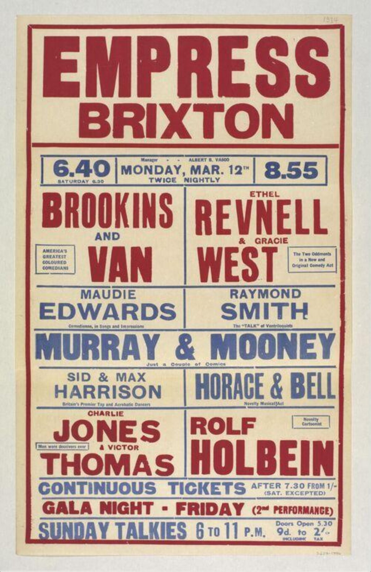 Empress Brixton Vintage Performance Poster