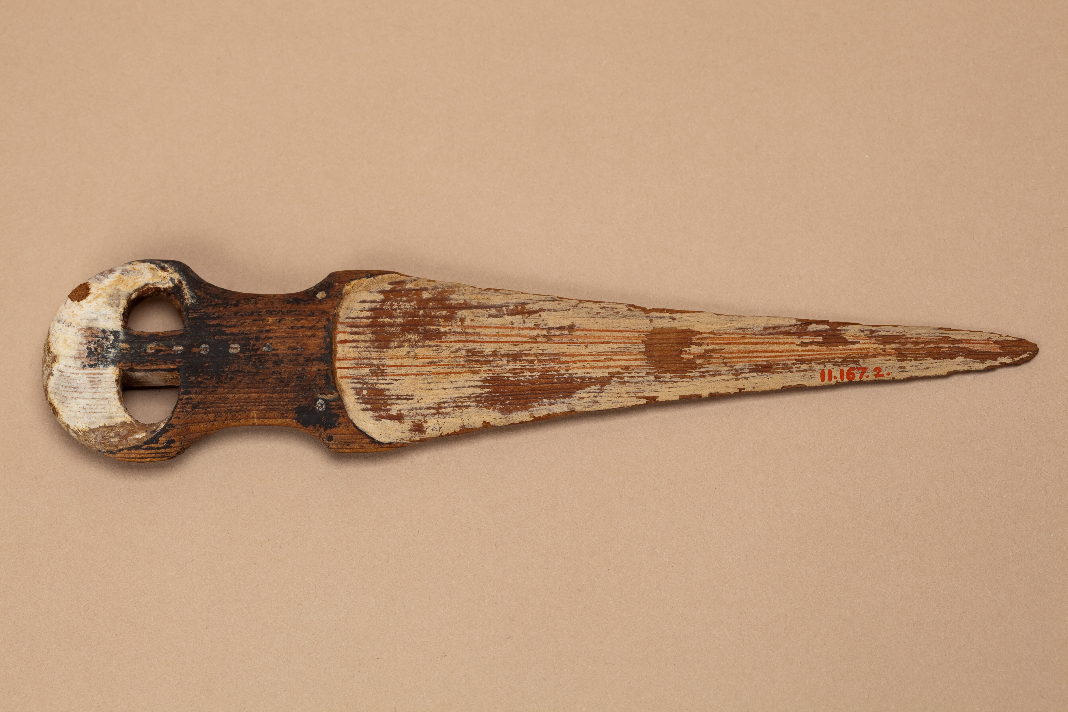 Ancient Wooden Dagger-shaped Artifact