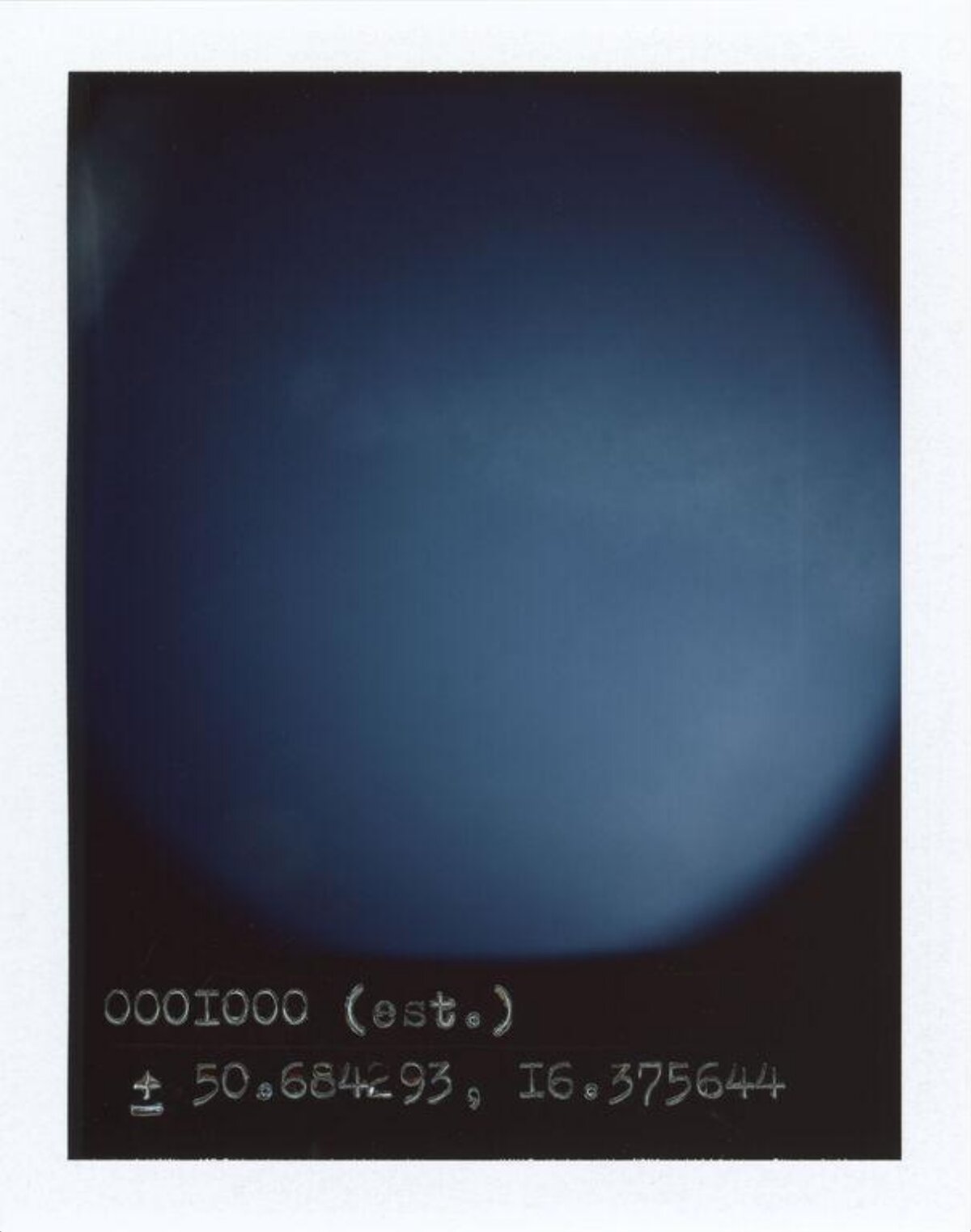 Blue Gradient With Handwritten Coordinates