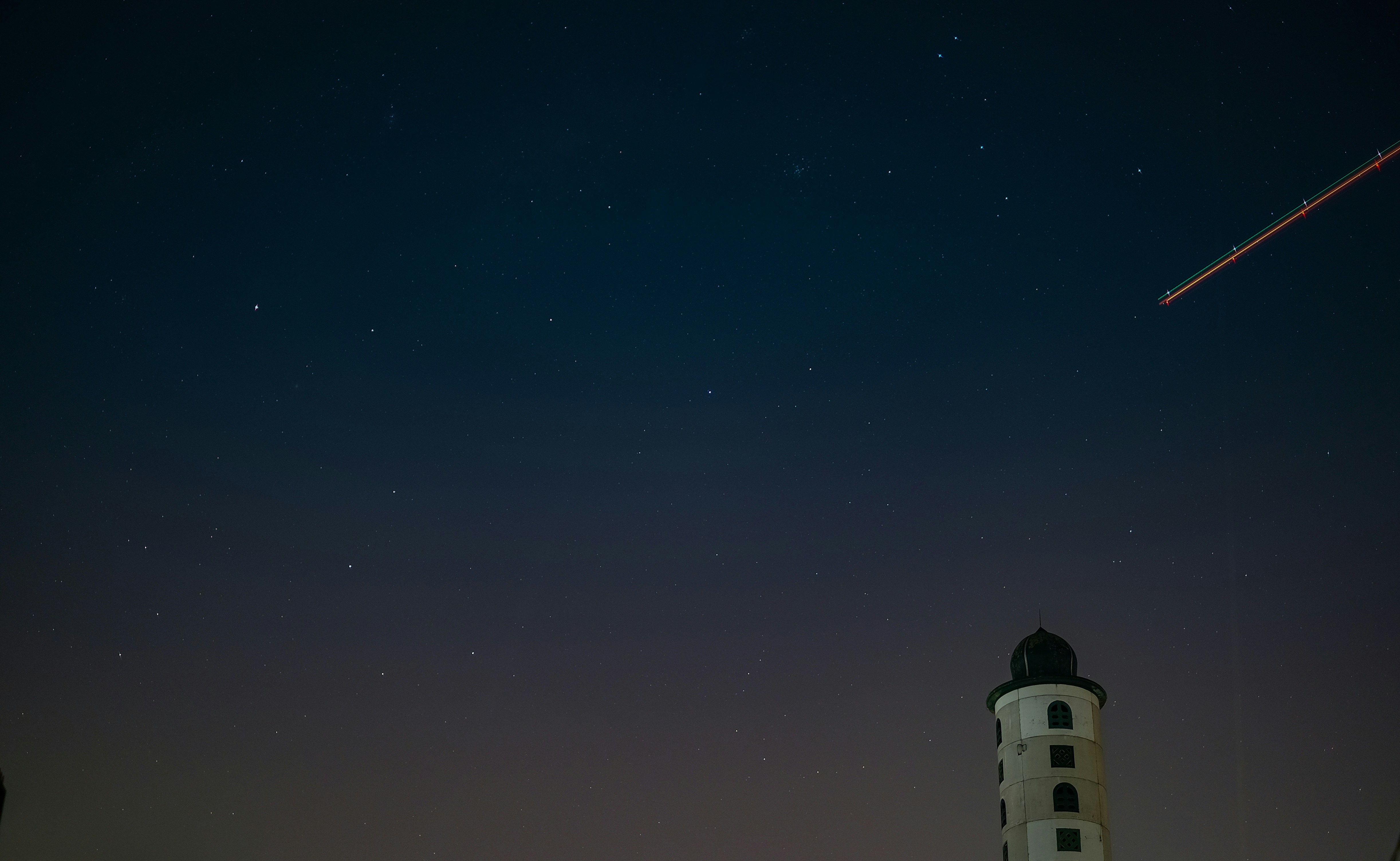 Starry Night Sky with Tower