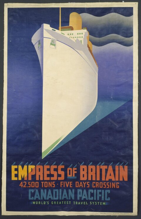 Vintage Empress of Britain Travel Poster