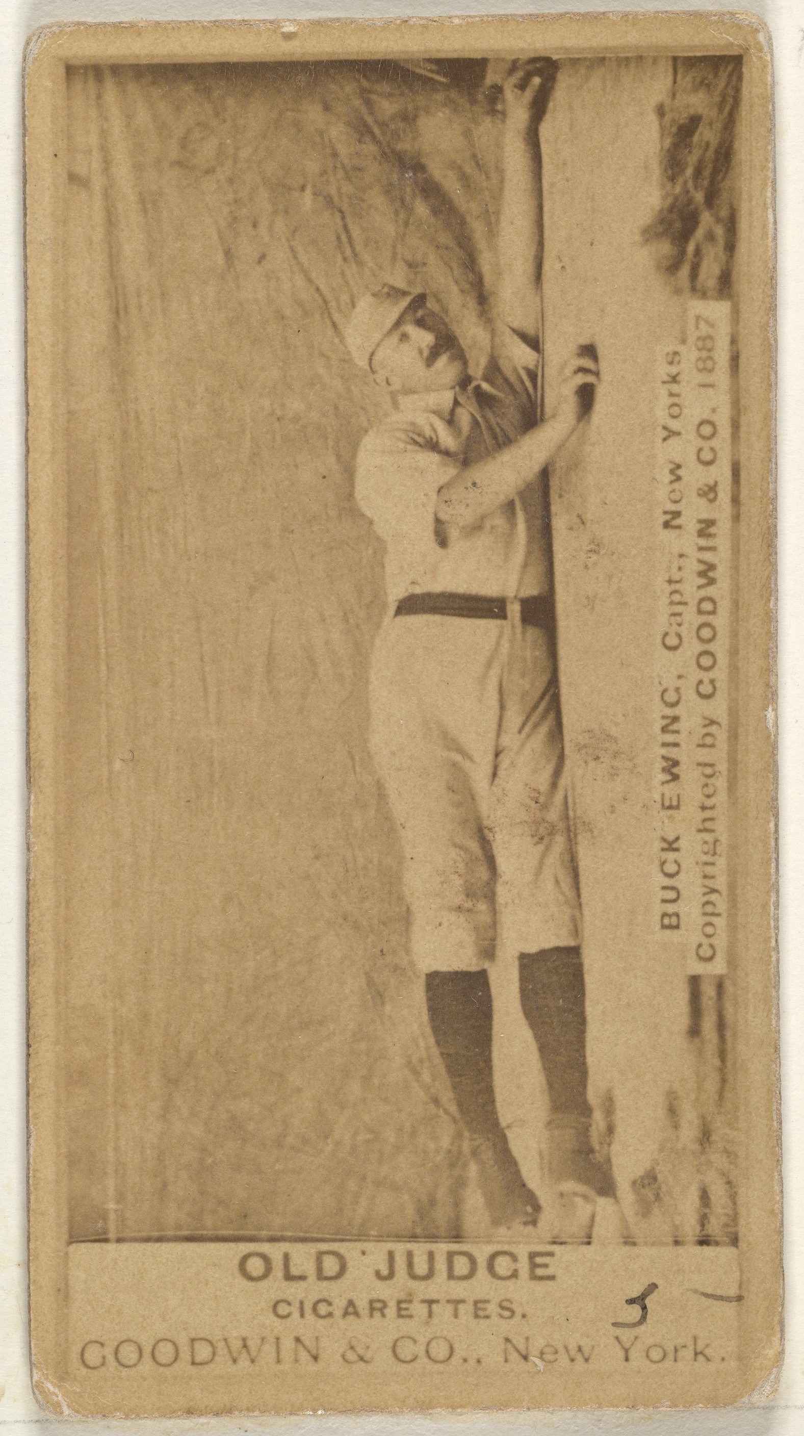 1887 Old Judge Buck Ewing Cigarette Card