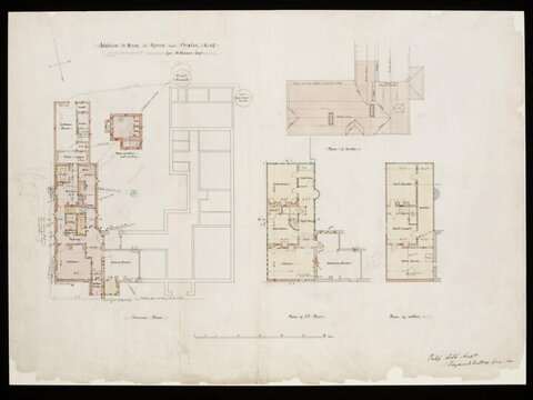Vintage Hand-drawn Architectural Floor Plan