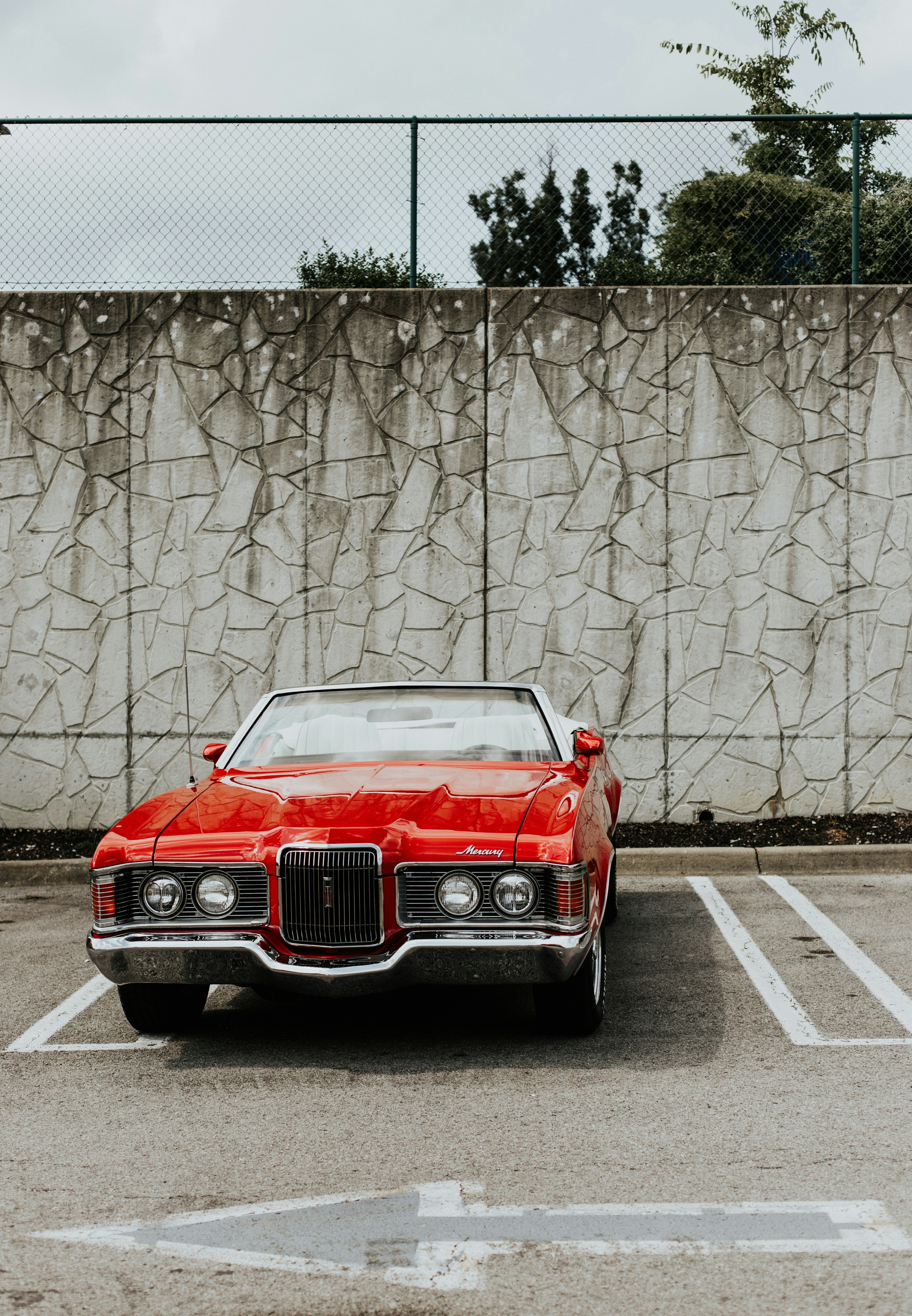Vintage Red Mercury Convertible