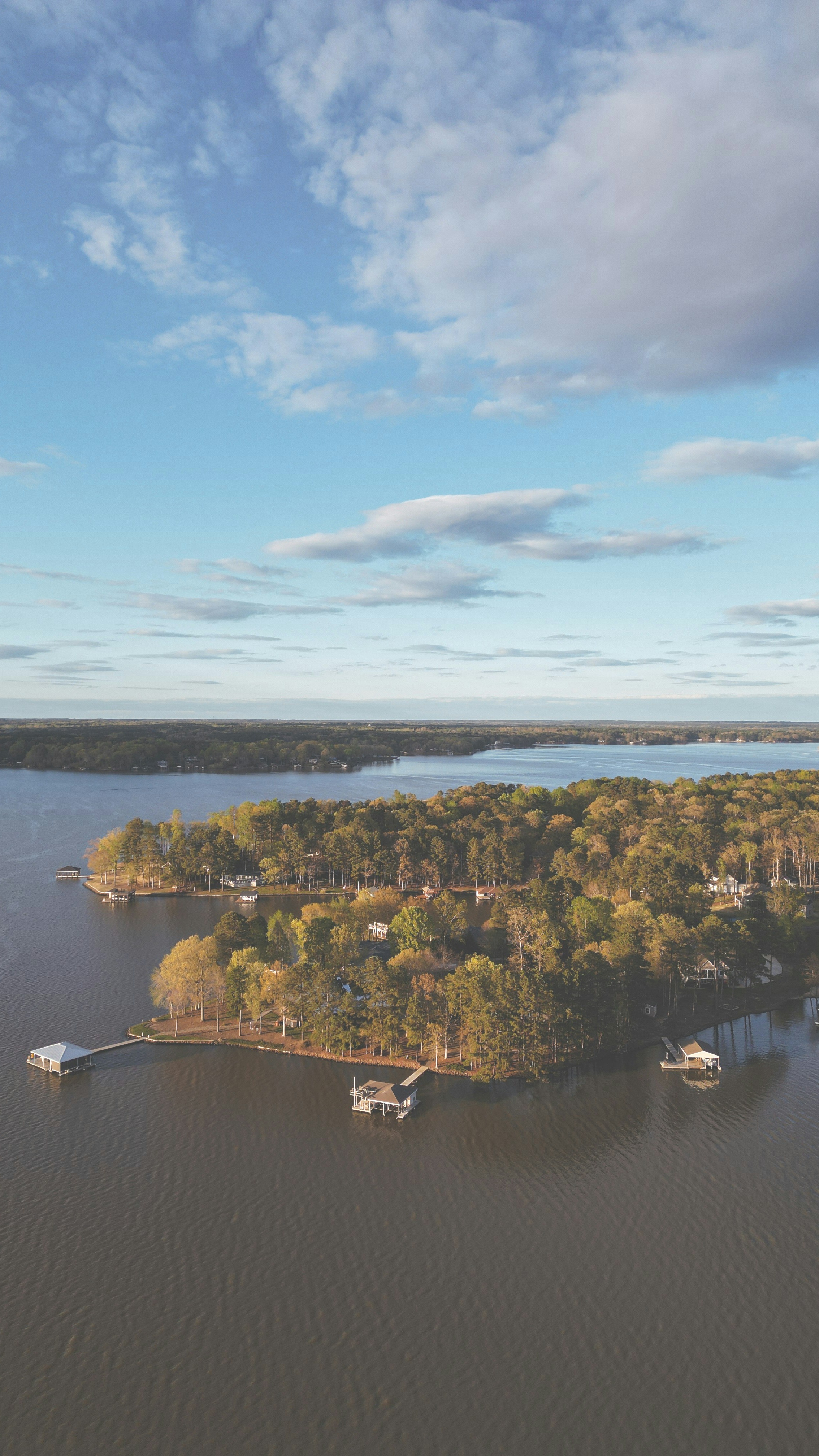 Aerial View of Lake Peninsula