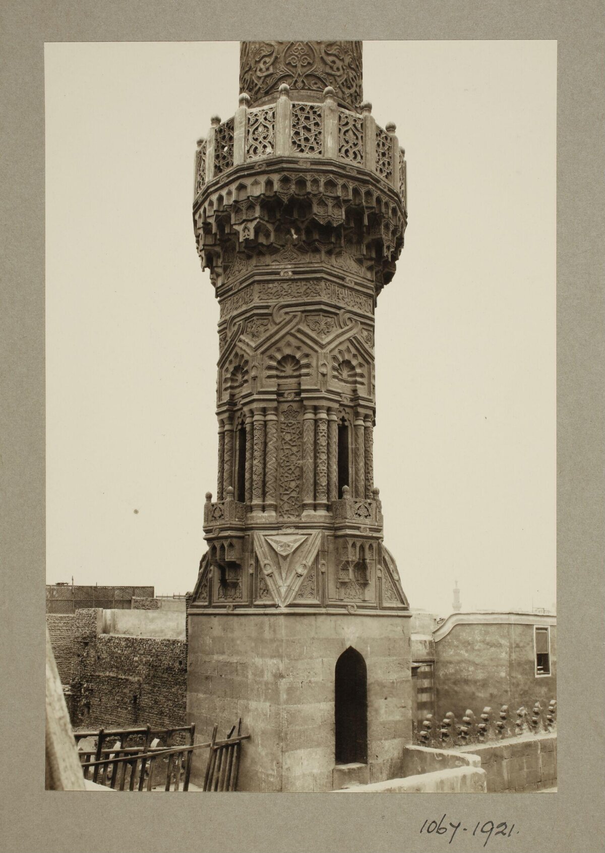 Ornate Historic Stone Minaret