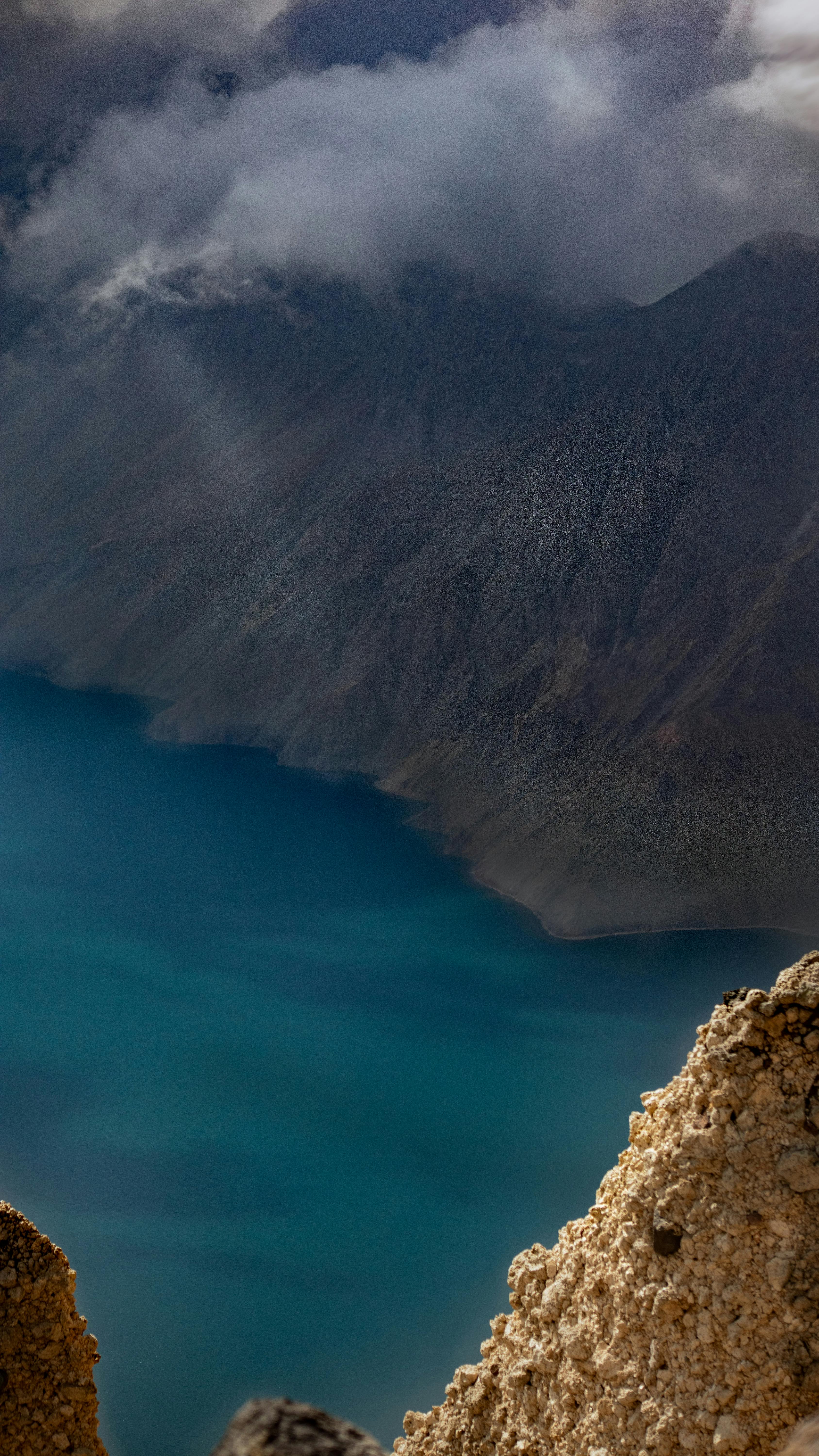 Mountain Lake Below Cloudy Peaks