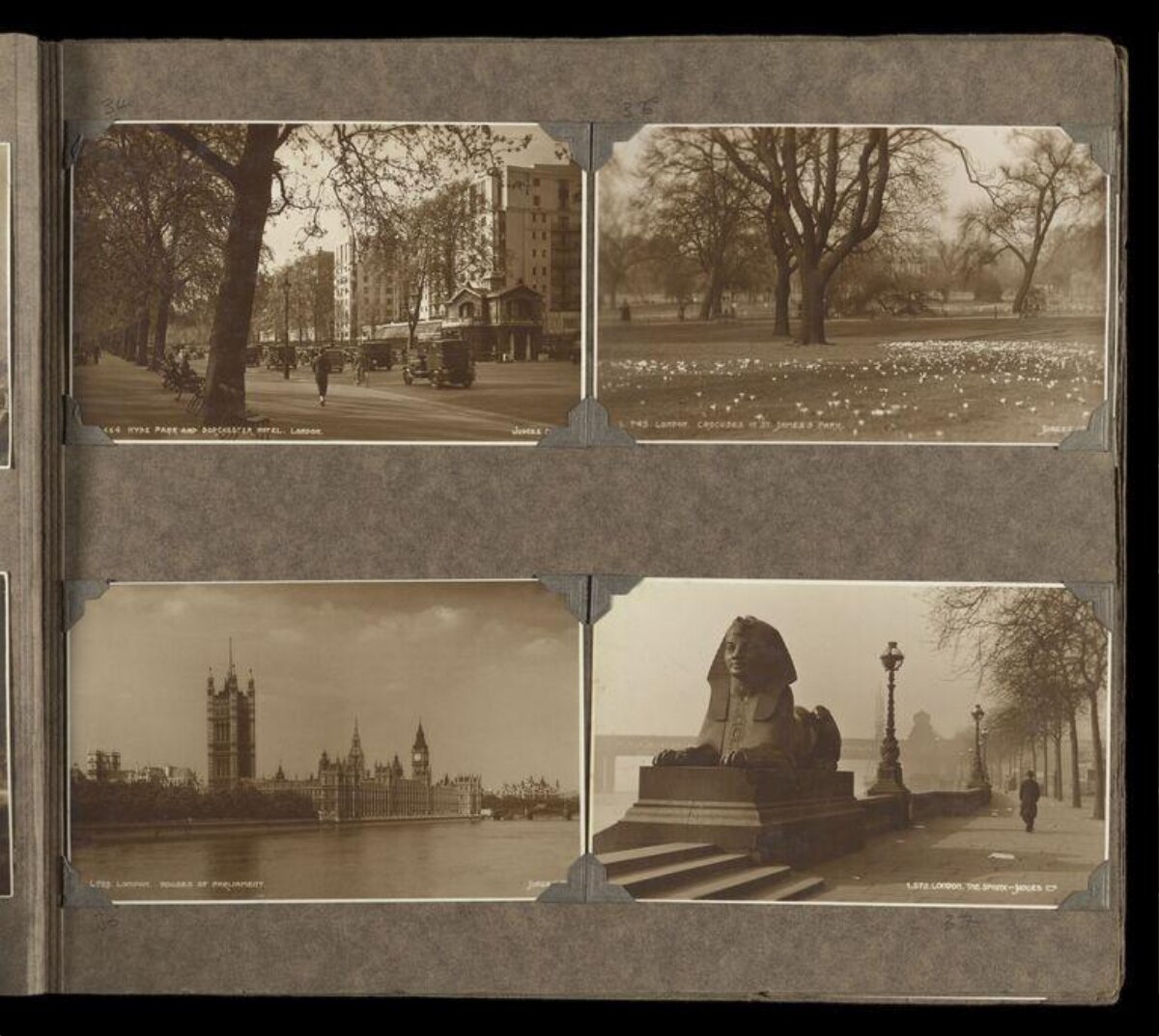 Vintage London Views Album Page