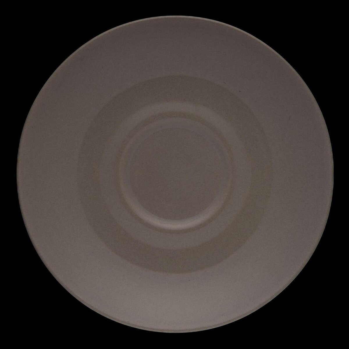 Plain Gray Ceramic Saucer