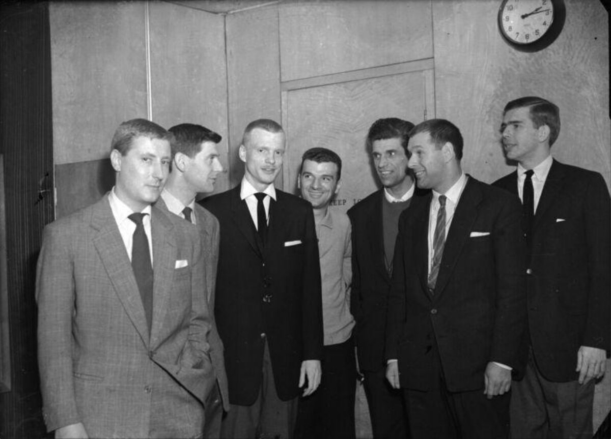 Vintage Group Portrait of Seven Men