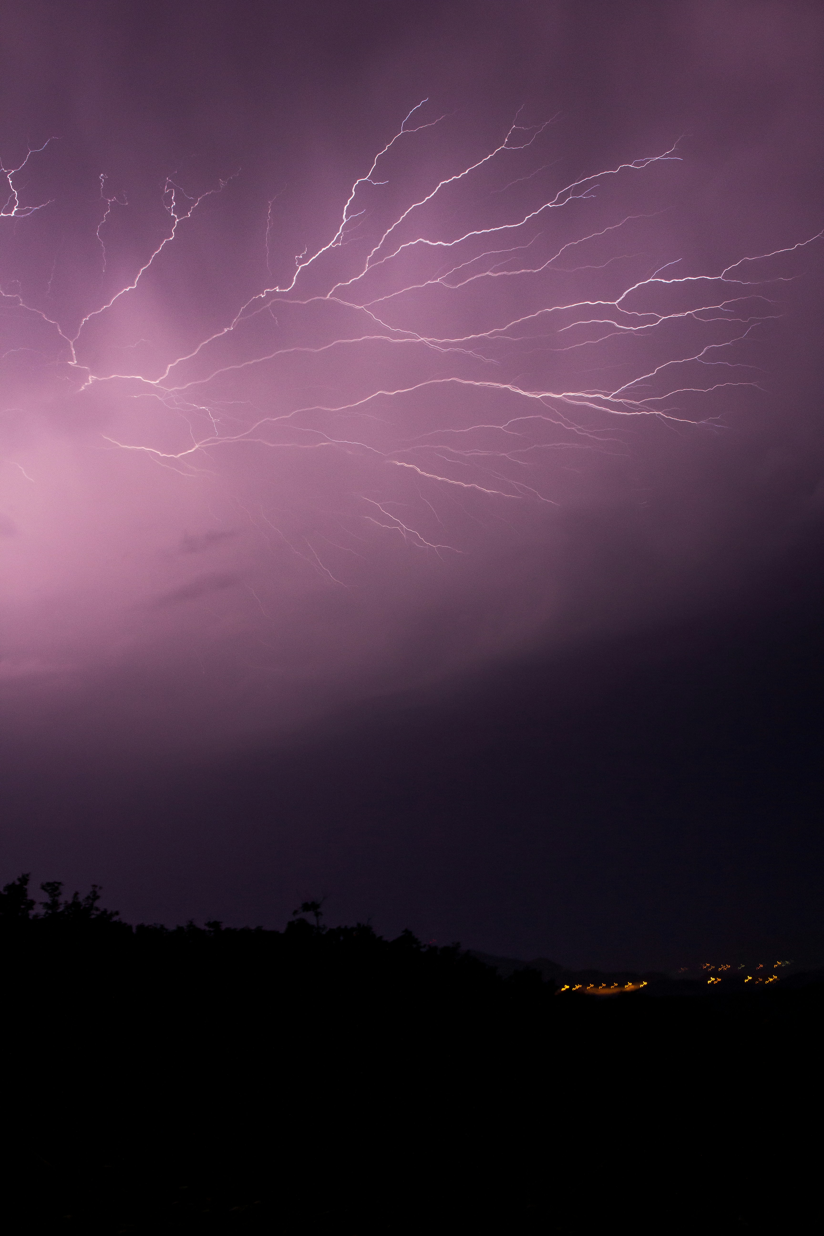 Night Sky Lightning Storm