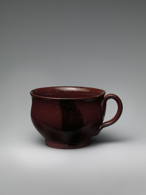 Dark Red Glazed Ceramic Cup