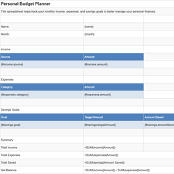 Personal Budget Planner