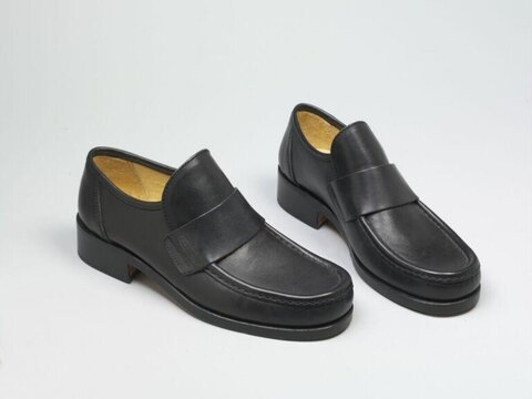 Pair of Black Leather Loafers