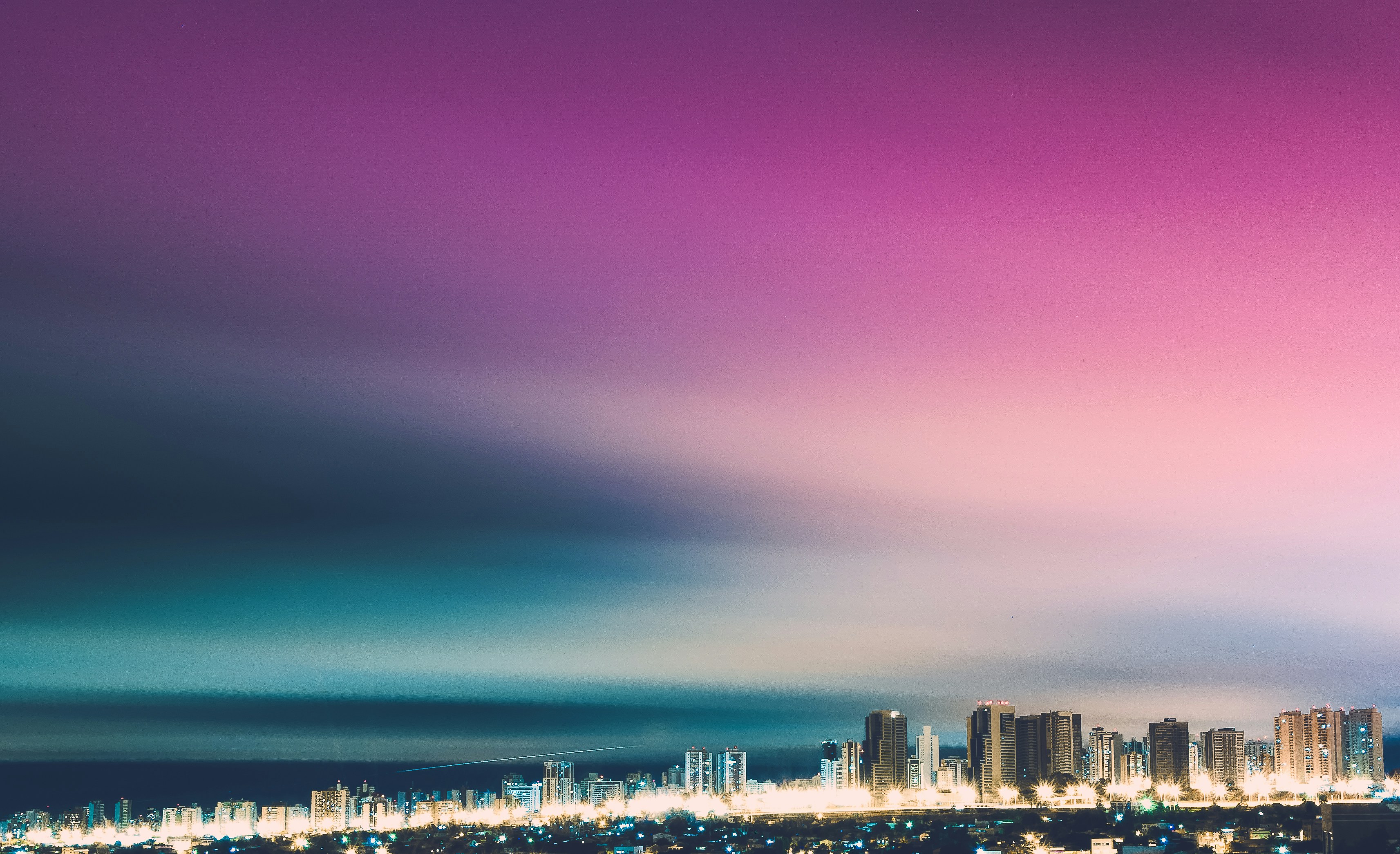 City Night Skyline View