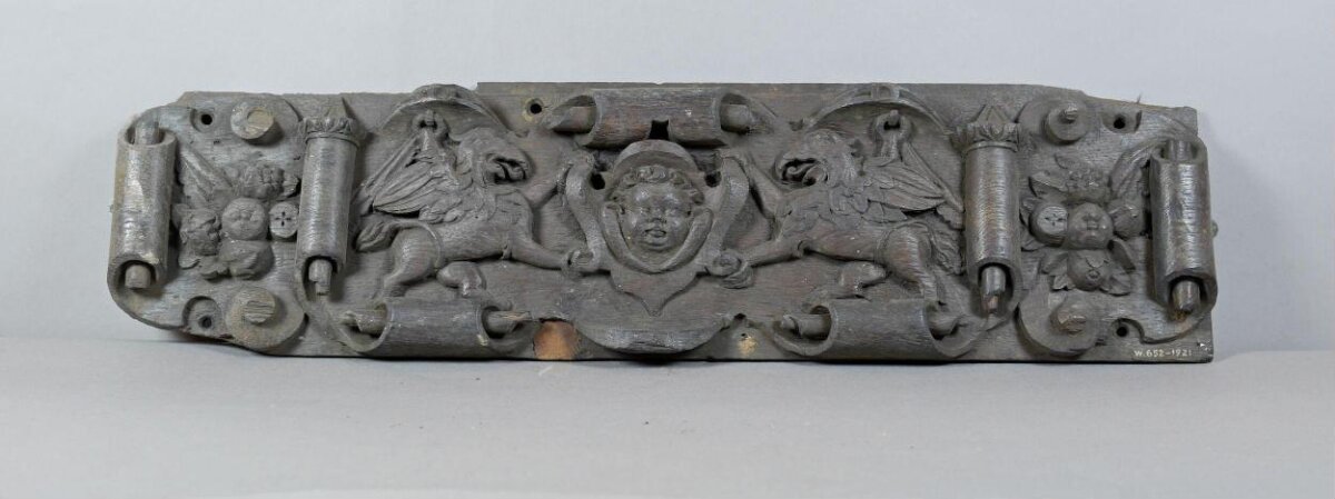 Antique Carved Wooden Decorative Panel