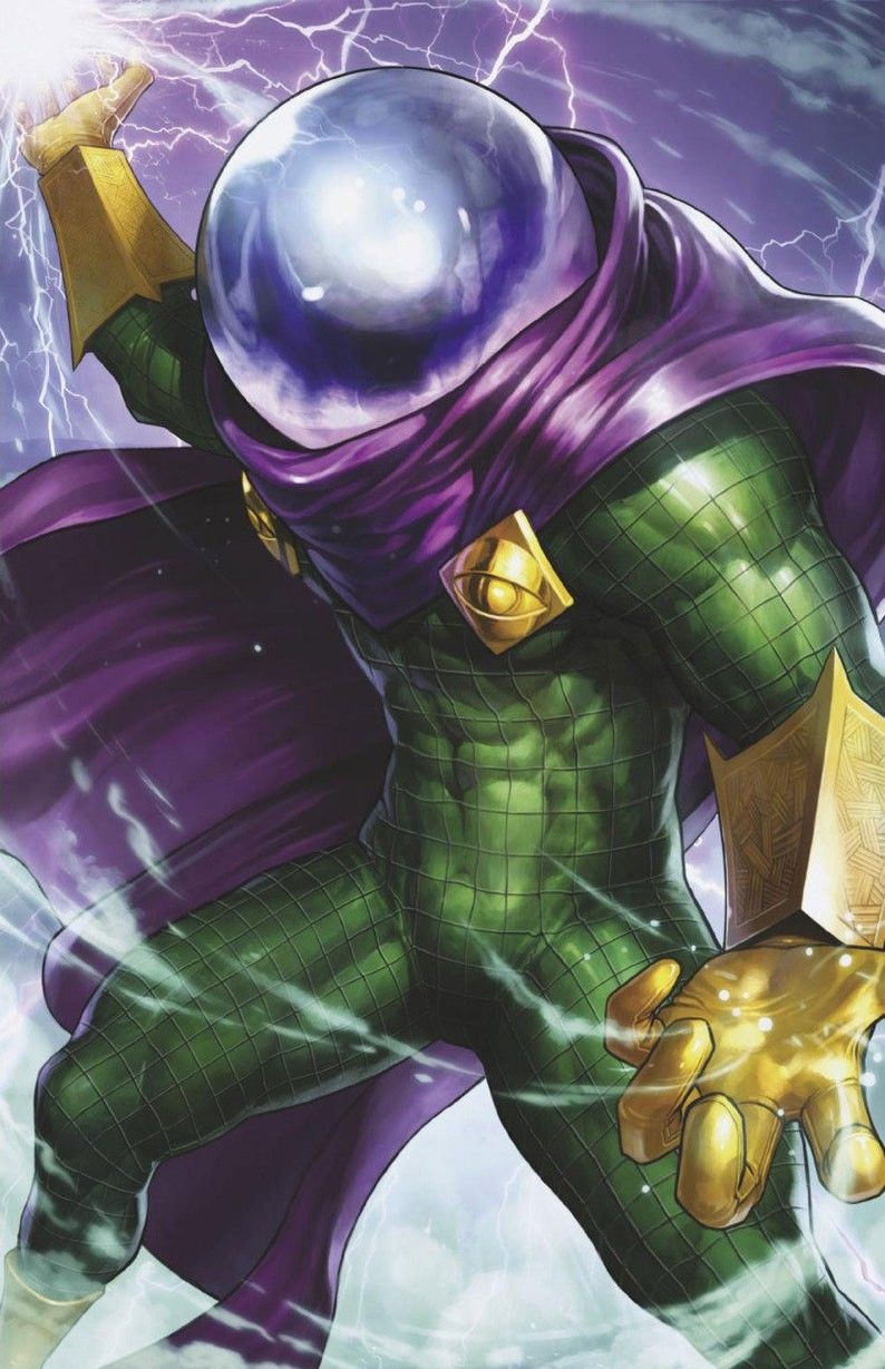 Comic Illustration of Mysterio