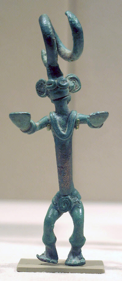 Ancient Bronze Anthropomorphic Figurine