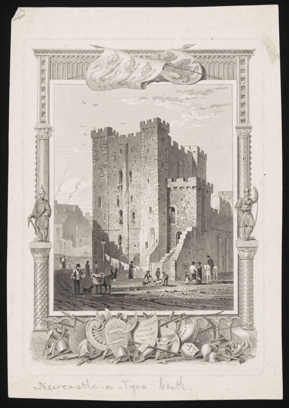 Newcastle-on-Tyne Castle Engraving
