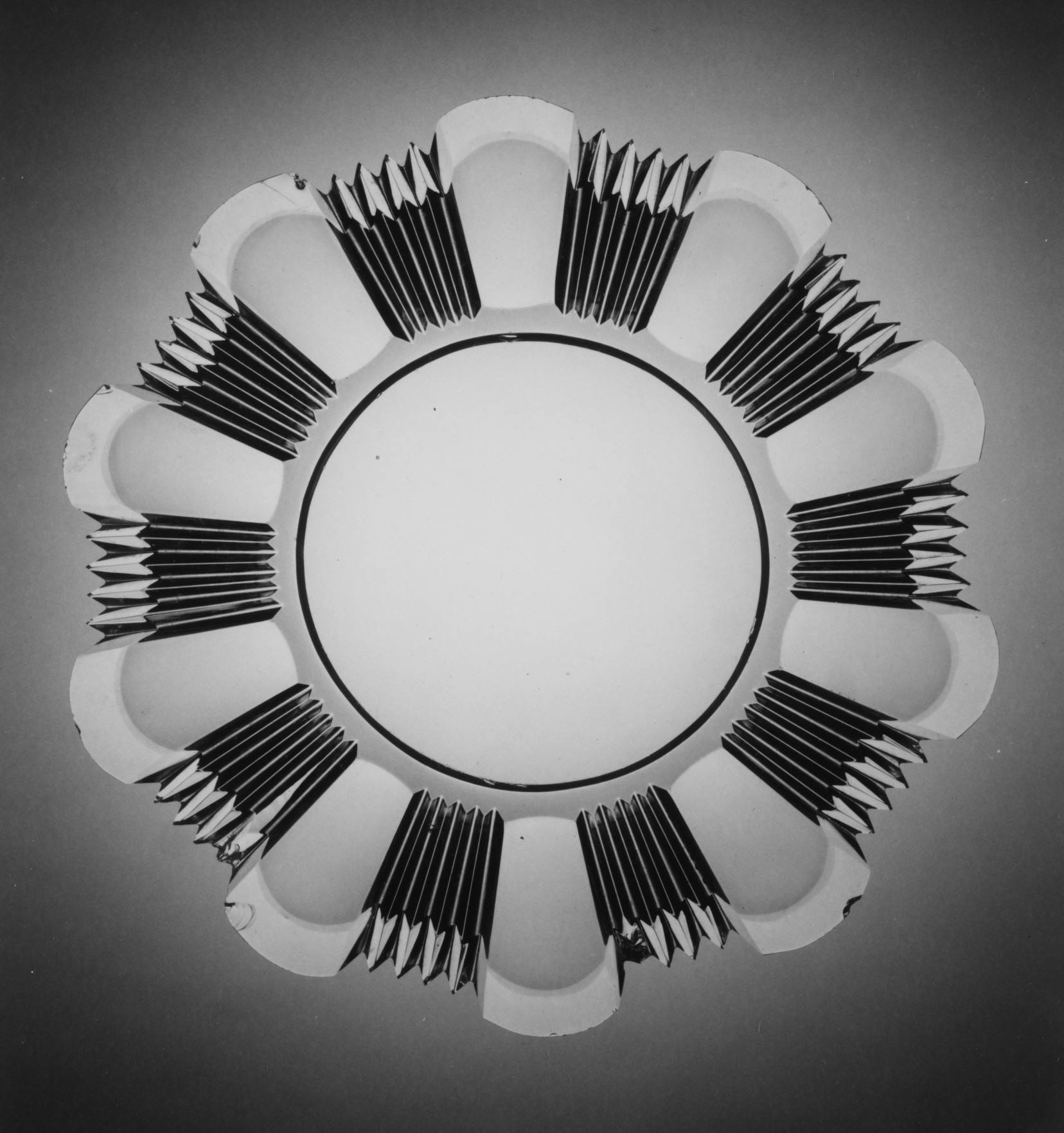 Black and White Circular Geometric Art