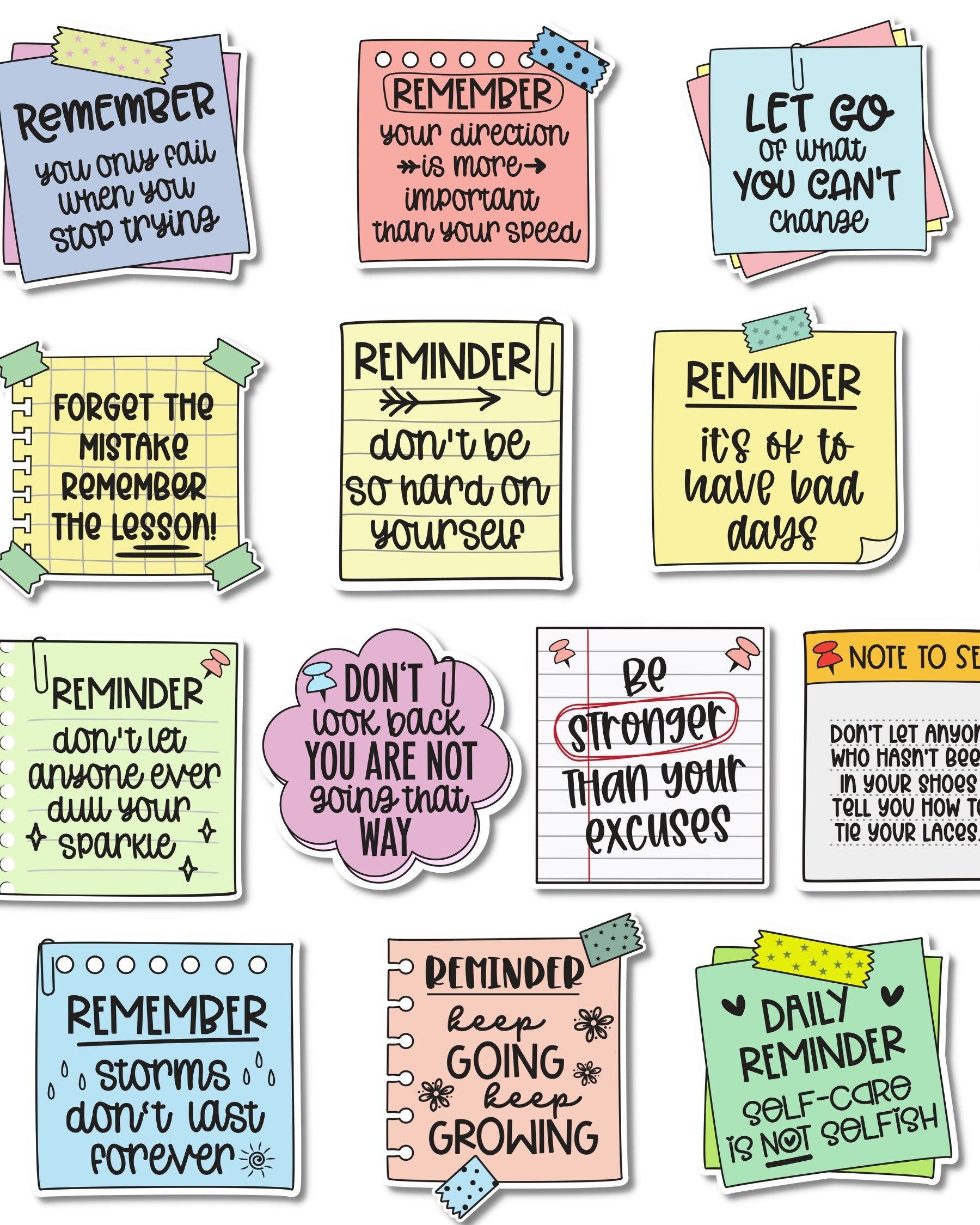 Motivational Reminder Sticker Collection