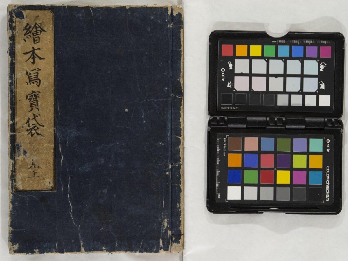 Antique Thread-bound Book and Color Checker