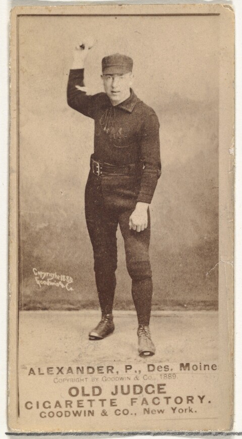 1889 Old Judge Alexander Baseball Card