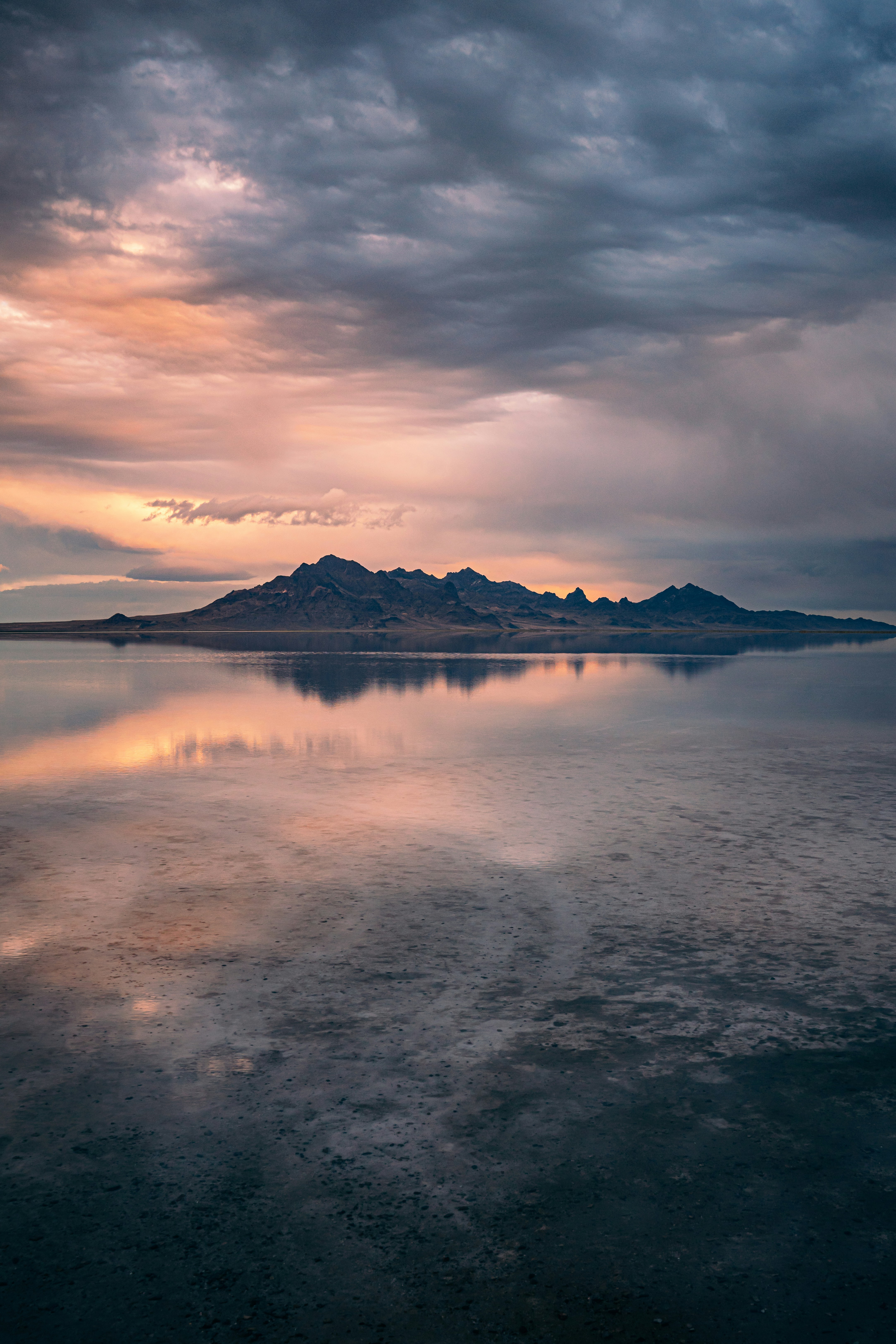 Mountain Lake Sunset Reflection
