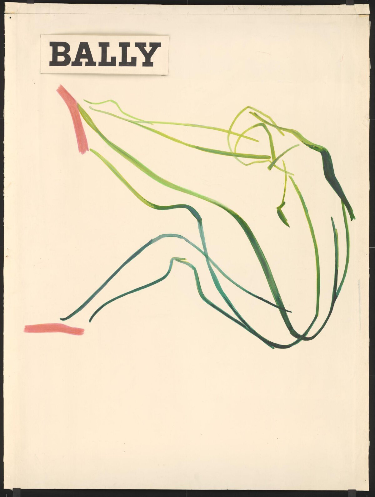 Bally Minimalist Reclining Figure Sketch