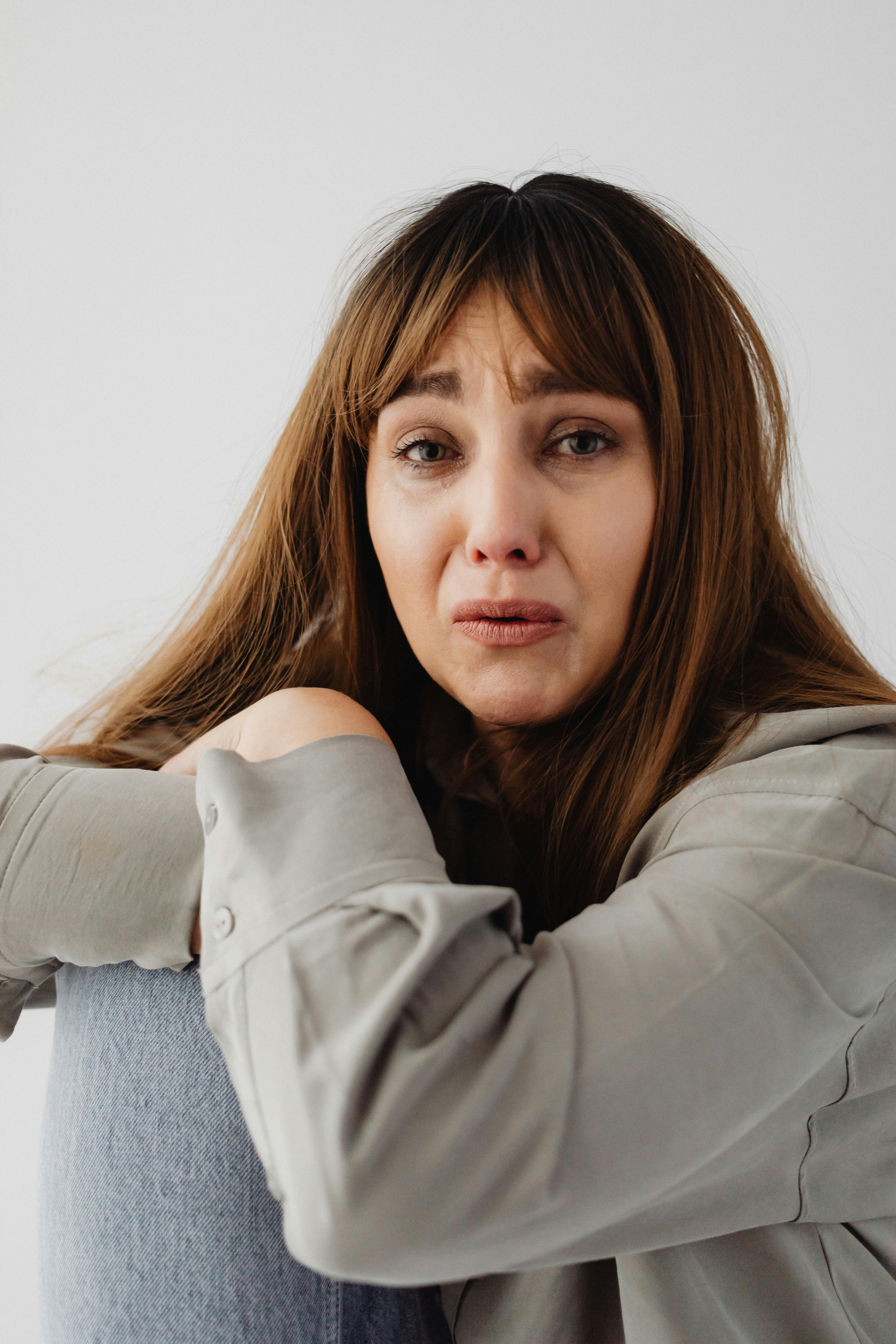 Sad Crying Woman Portrait