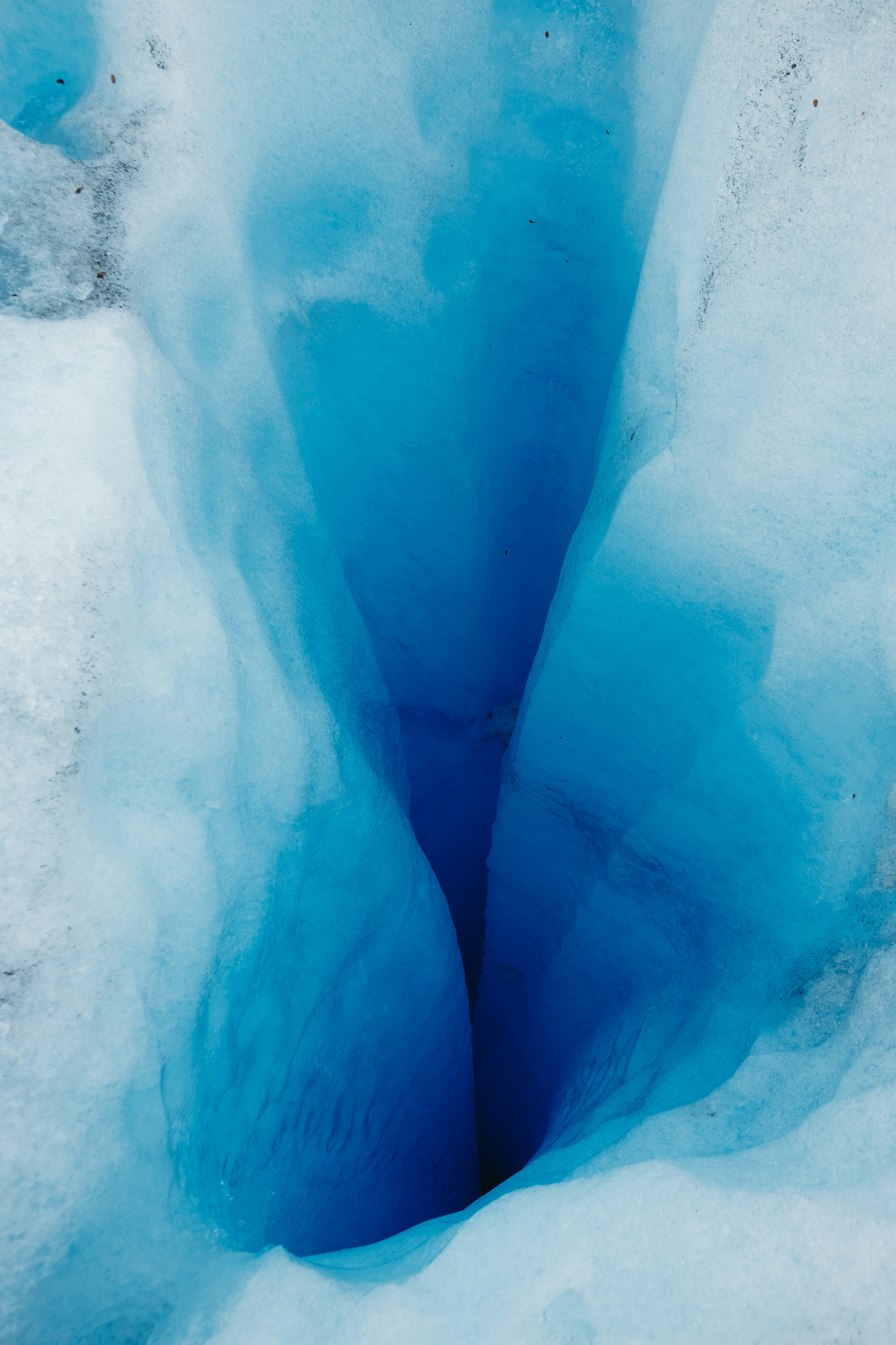 Deep Blue Glacial Crevasse