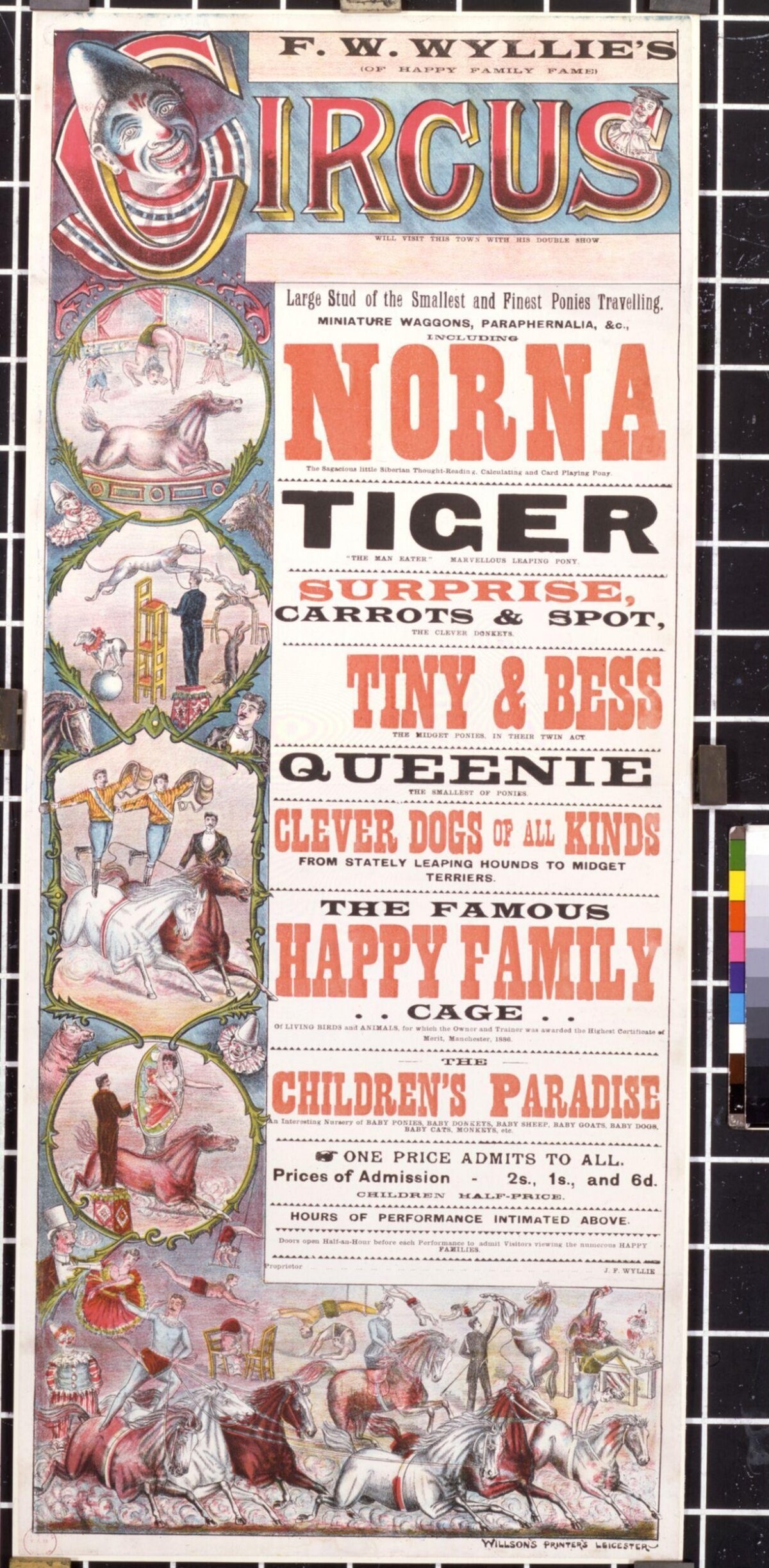 Vintage F.W. Wyllie's Circus Poster