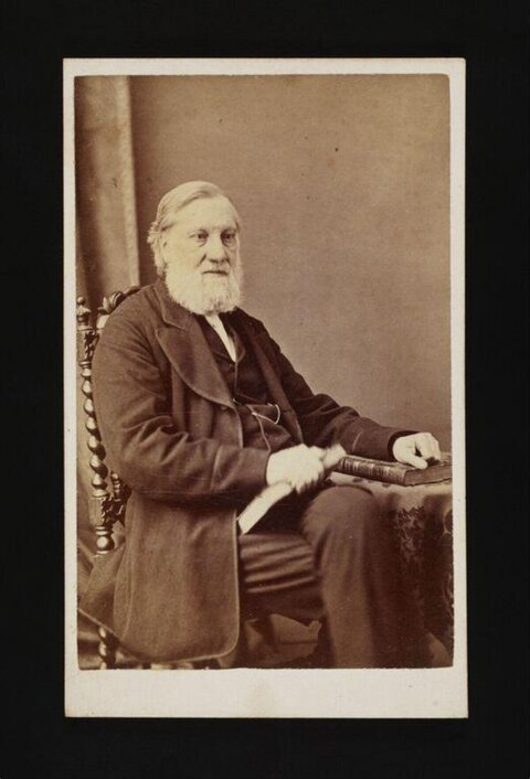 Sepia Portrait of Elderly Bearded Man