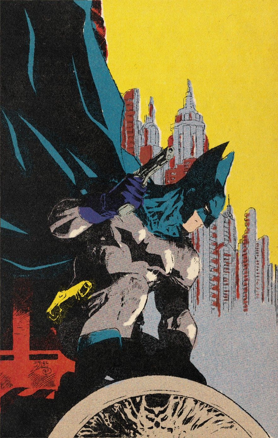 Batman Overlooking Gotham City