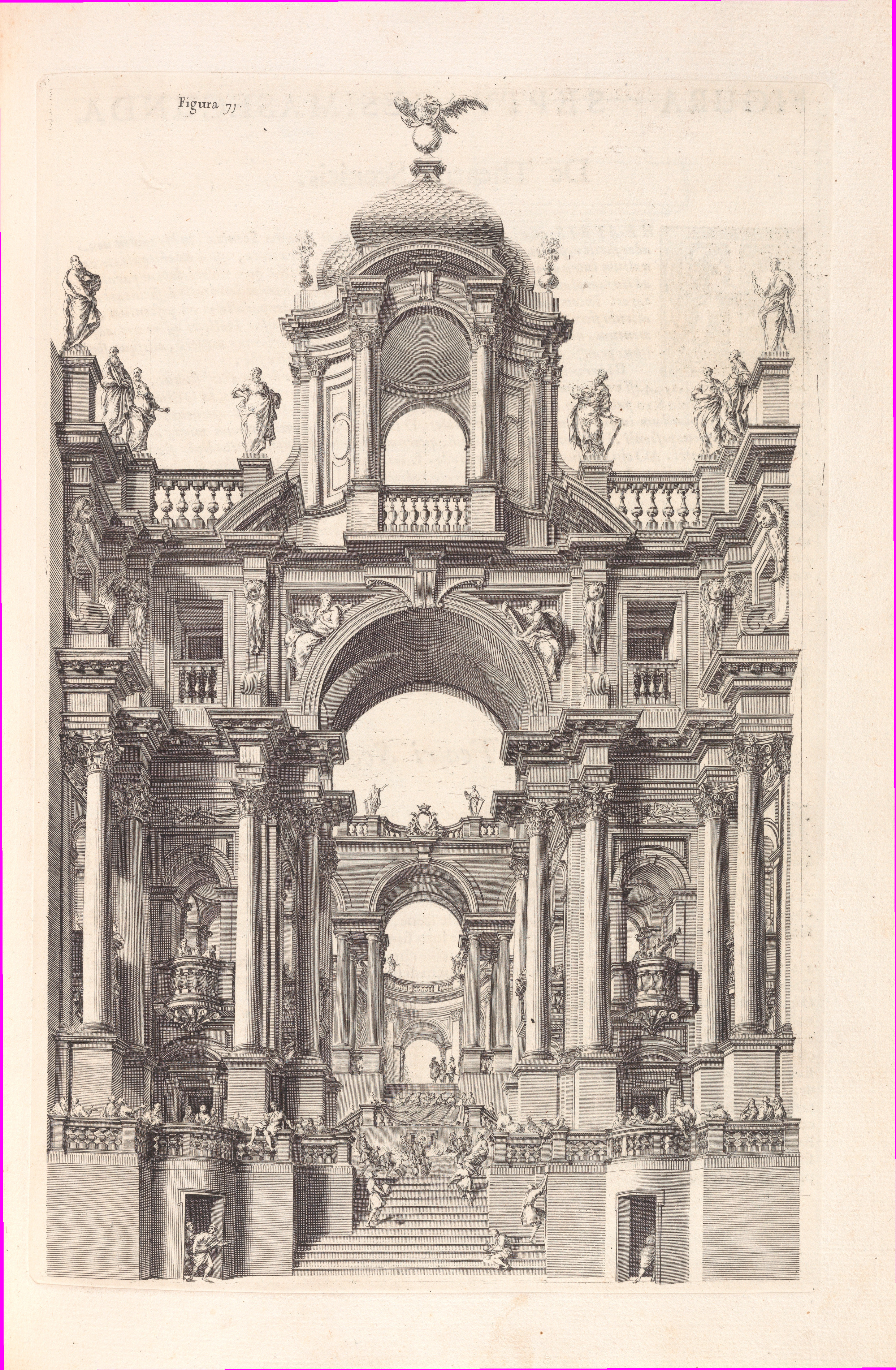 Elaborate Baroque Architectural Engraving