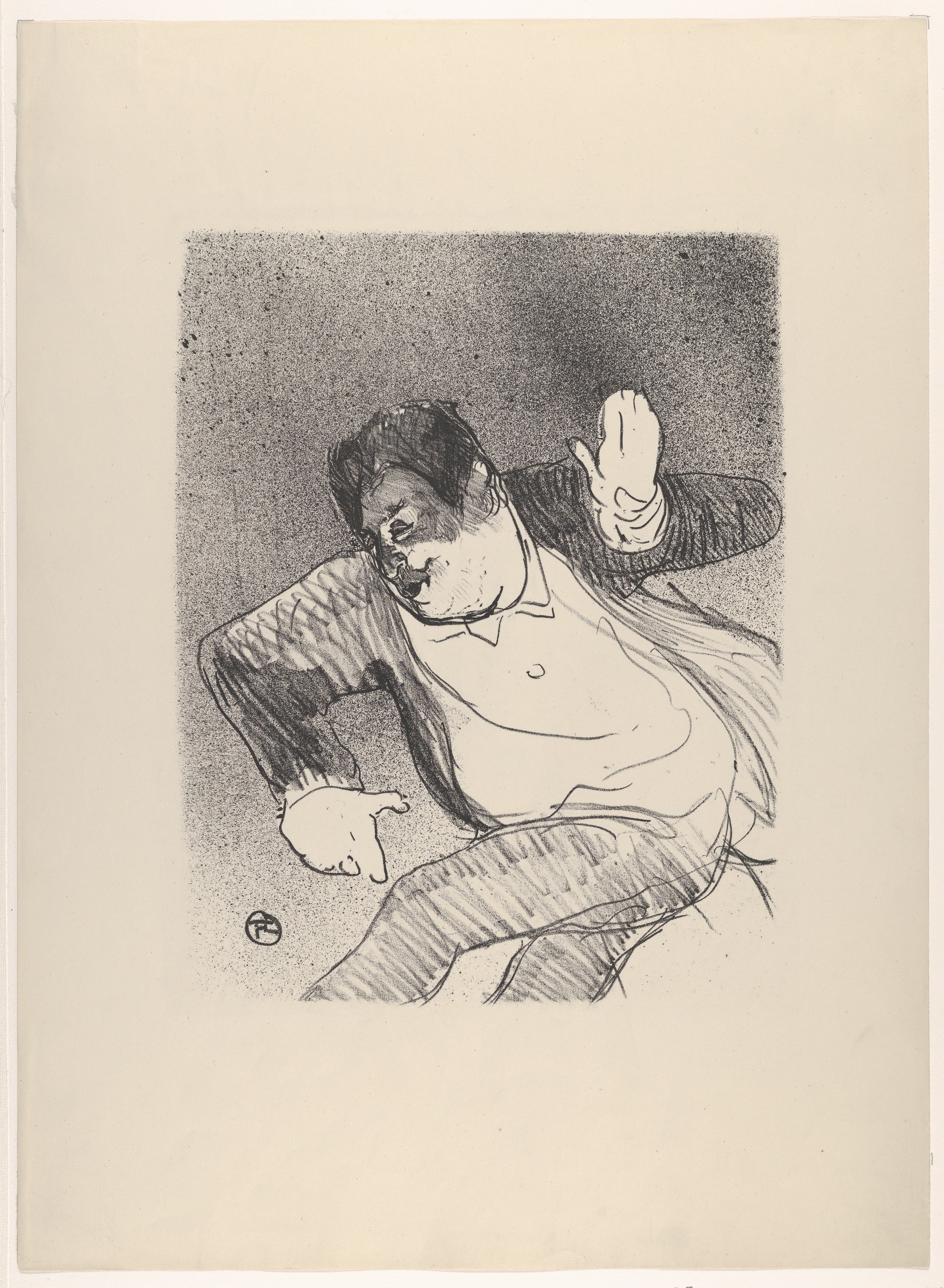 Sketch of a Gesturing Man