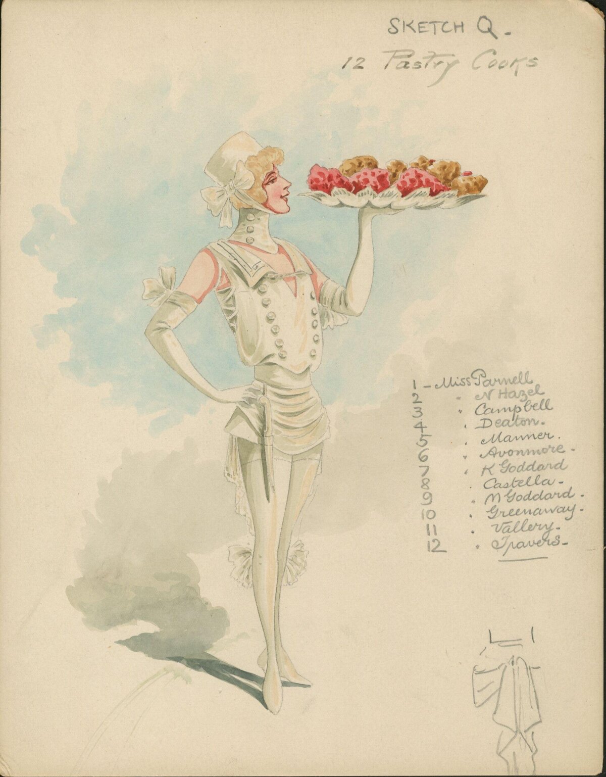 Pastry Cook Costume Design Sketch