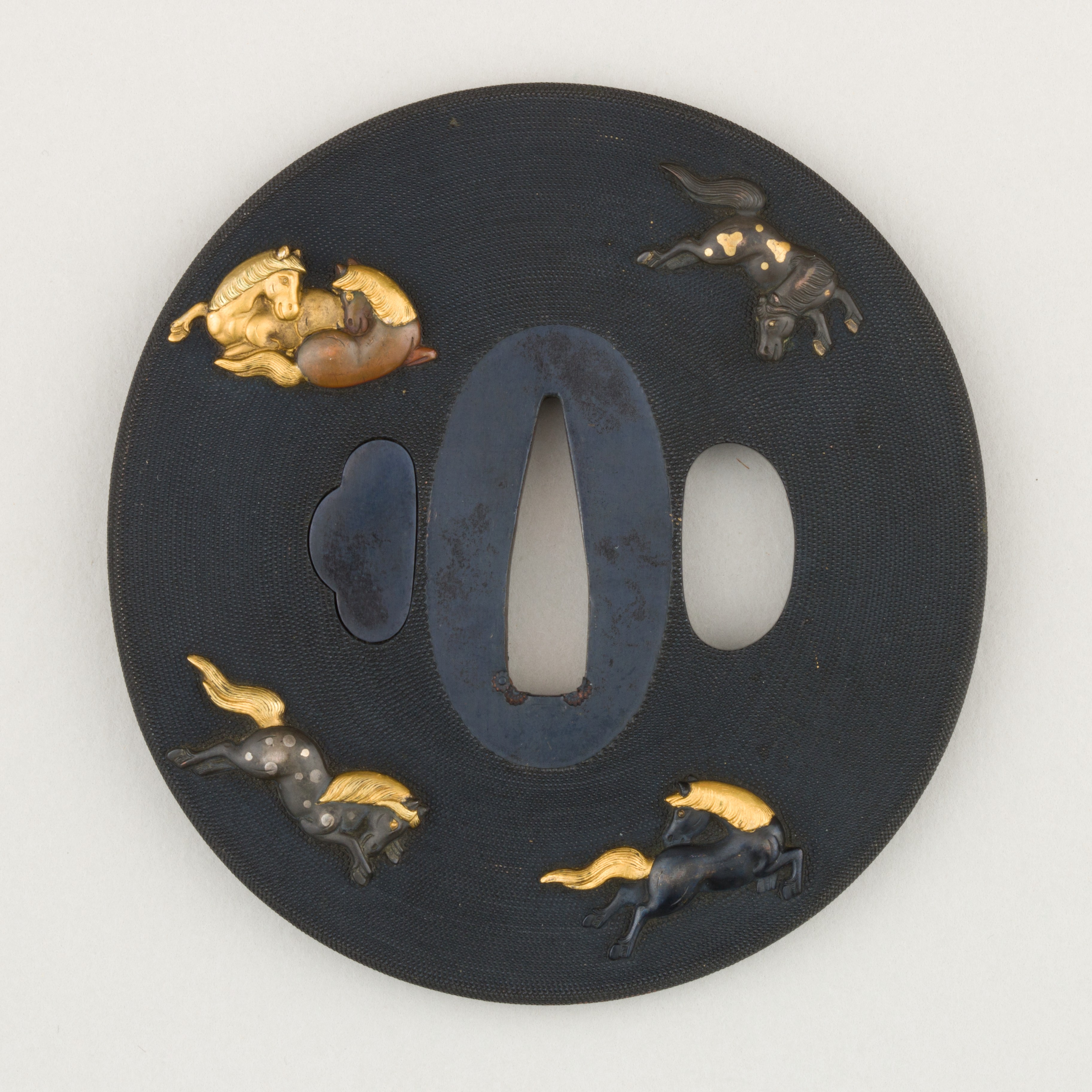 Japanese Horse Tsuba Sword Guard