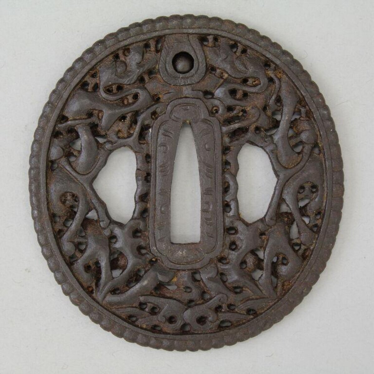 Openwork Carved Iron Tsuba