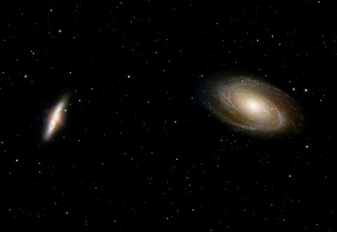 Two Galaxies in Deep Space