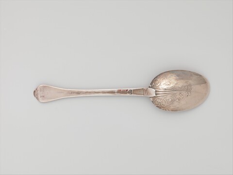 Antique Engraved Silver Spoon