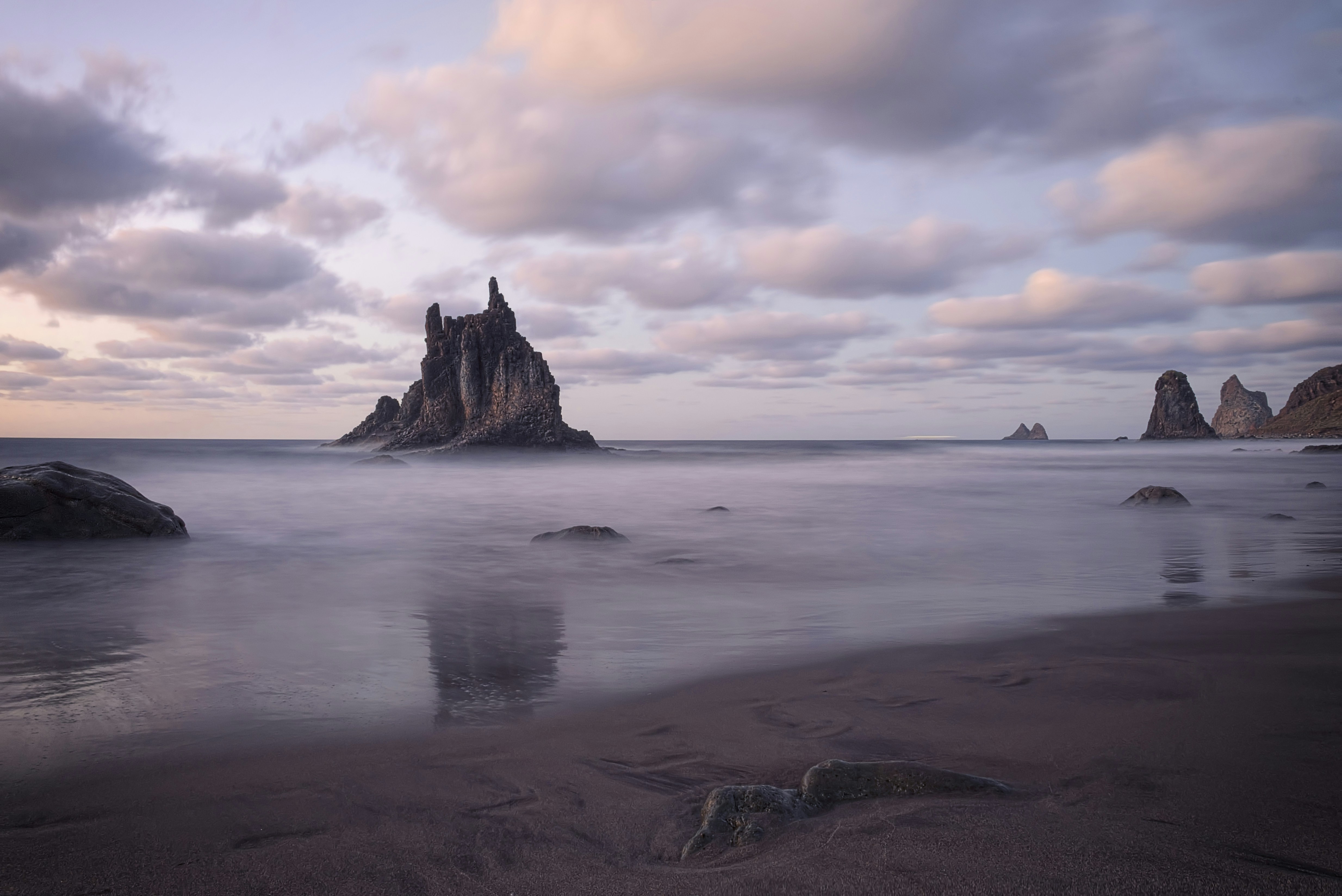 Calm Coastal Sea Stacks Landscape