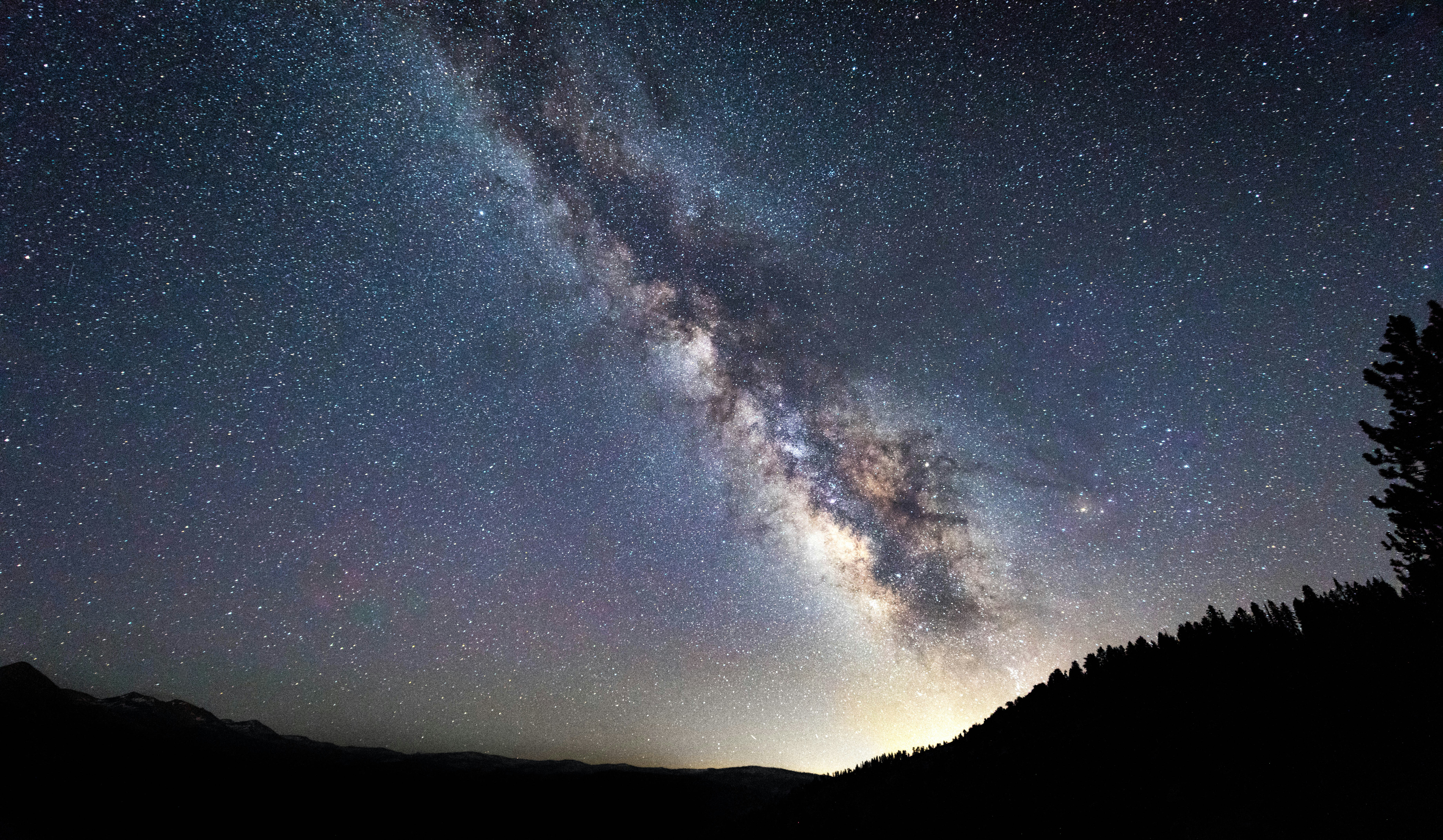 Milky Way Over Mountain Forest