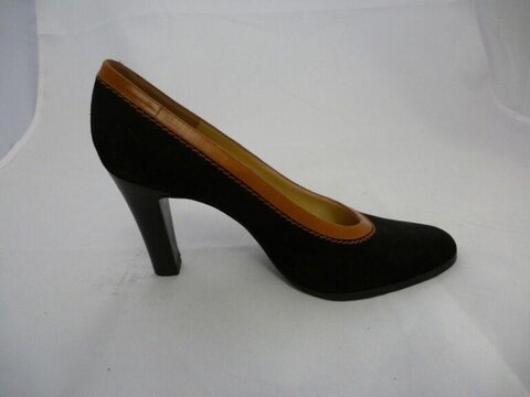 Black Two-tone High Heel Pump