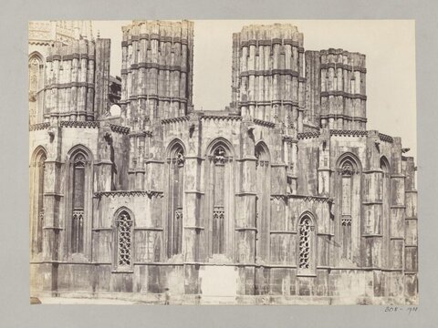 Old Photo of Gothic Cathedral Exterior