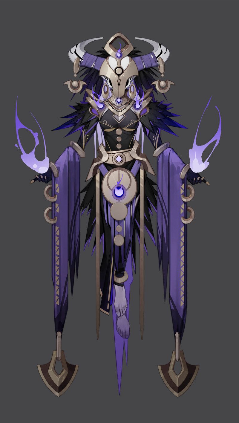 Fantasy Horned Mage Character Concept